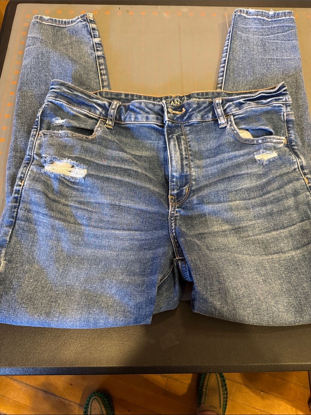 American Eagle Outfitters Next Level Stretch Light Blue Denim Jeans
